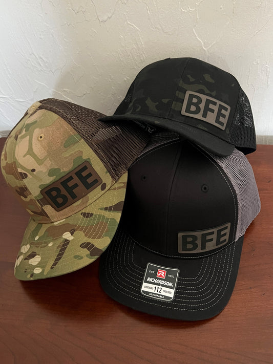 Camo BFE - Limited Edition Leather Patch Hat (Green or Black)